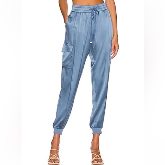 CAMI NYC - Elsie Silk jogger cargo pants Sz XS Color Aegean - Picture 13 of 16